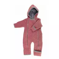 Vintage Red 62/68 - Overall babywearing din lana merinos organica - wool fleece - Iobio