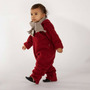 Vintage Red - Overall babywearing din lana merinos organica - wool fleece - Iobio - 2