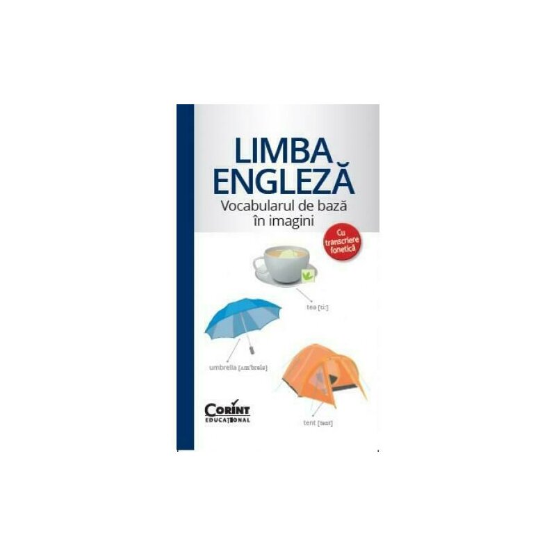 Carte educativa vocabularul de baza in imagini , limba engleza