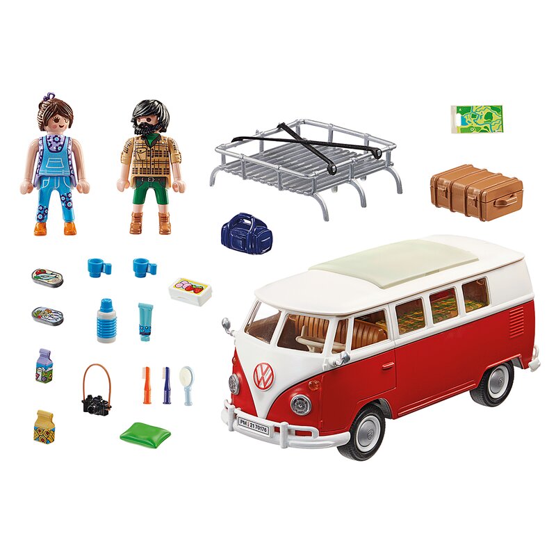 Playmobil - masina t1 duba camping 74 piese volkswagen