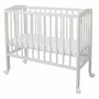 Set Patut, Waldin, Bedside 2in1 Alb, 90 cm x 55 cm, laterala detasabila, co-sleeping, cu Saltea + Aparatoare alba cu stelute gri - 3