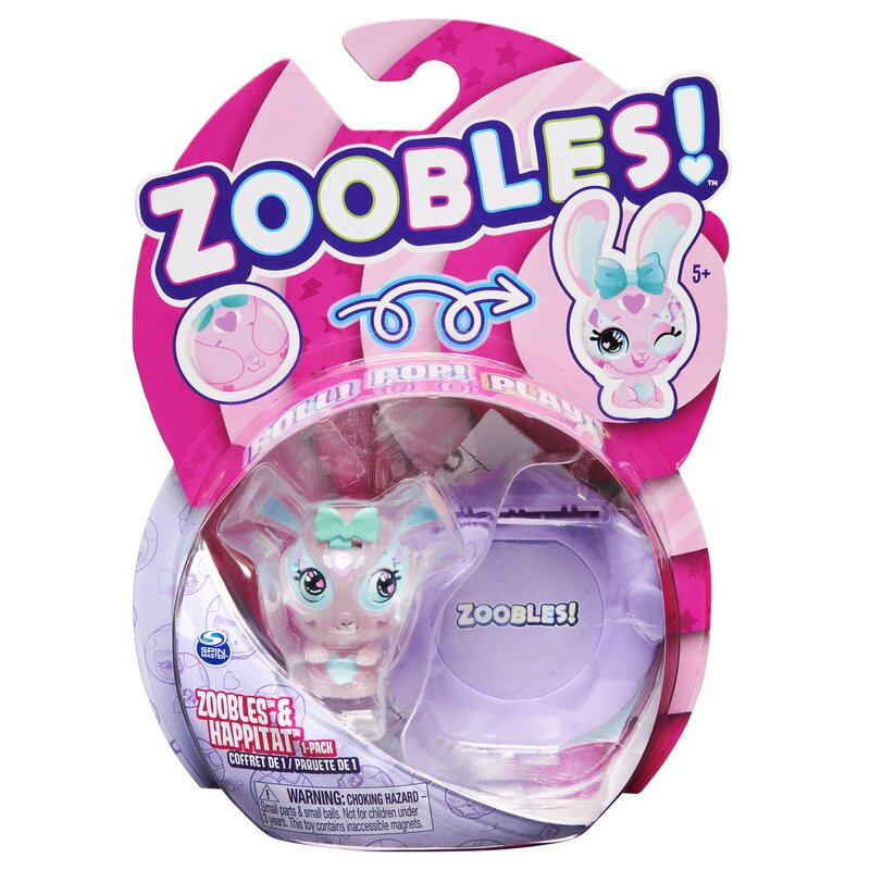 Spin master - ZOOBLES ANIMALUTE COLECTABILE IEPURAS ROZ