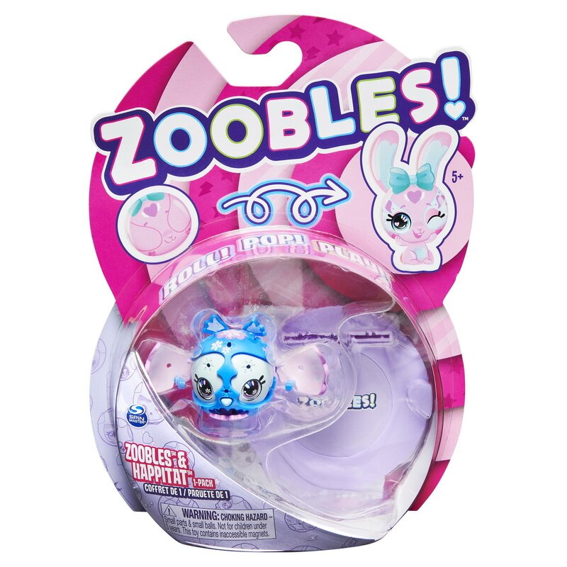 Spin master - ZOOBLES ANIMALUTE COLECTABILE PESTISOR ALBASTRU