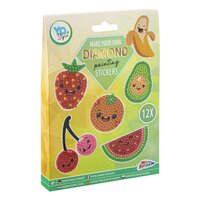 Pictura pe numere cu diamante - Set 12 stickere - FRUCTE