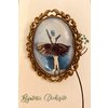 Brosa Balerina Lebada Neagra 5x4 cm