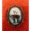 Brosa Balerina Lebada Neagra 5x4 cm
