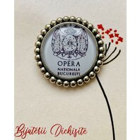 Brosa rotunda Opera Nationala Bucuresti, diametru 3.2 cm