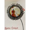 Brosa rotunda Violoncel diametru 3.8 cm