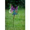 Decoratiune de gradina din metal - Zana pe tarus, 22x36cm, 2 modele