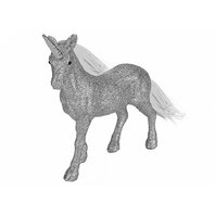 Decoratiune Craciun - Unicorn argintiu - 19 x 18 x 5 cm