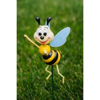 Decoratiune de gradina Albinuta pe tarus cu aripi mobile- model 2 - 50cm