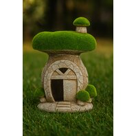 Decoratiune de gradina Casuta Ciuperca 22.3 x 14.60 x 15.30 cm