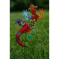 Decoratiune de gradina Gecko pe tarus 53cm