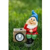 Decoratiune de gradina - Gnom cu lumina solara, 14.7x11.5x 21.5cm, 3 modele