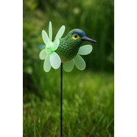 Decoratiune de gradina Morisca Colibri Verde 15 x 5.5 x 55cm