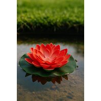 Decoratiune de gradina Nufar plutitor cu lampa solara  29cm