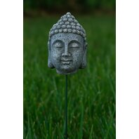 Decoratiune Gradina Buddha, polirasina, 12 cm, Gri