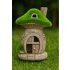 Decoratiune gradina Casuta Ciupercuta cu iarba catifelata 8.5cm x 8.5cm x 14cm