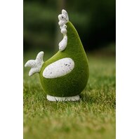 Decoratiune gradina Cocos piatra si iarba 27.5 x 13 x 19cm