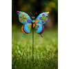 Decoratiune gradina Fluture de metal pe tarus 3 culori - 60cm