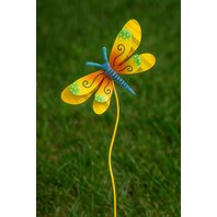 Decoratiune gradina Libelula 3D pe tarus, 3 modele, 14.5 X 4 X 61cm