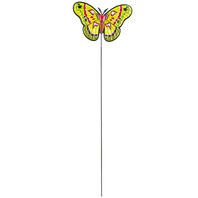 Decoratiune gradina model Fluture, metal, 60x19 cm, Galben