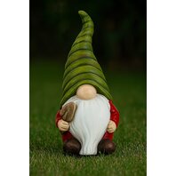 Pitic de gradina cu lopata, ceramica, 18x9x7 cm, Rosu si Verde