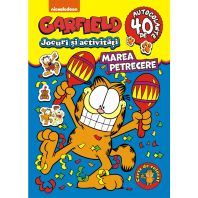 Carte de colorat Garfield cu jocuri si activitati si stickere vol. 5 - Marea petrecere