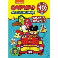 Carte de colorat Garfield cu jocuri si activitati si stickere vol. 9 - Vacanta trasnita