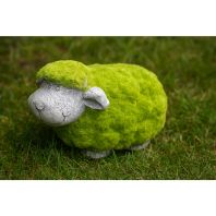Decoratiune de gradina Broasca/Oaie cu iarba catifelata 9 x 10 x 7cm