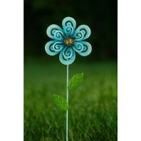 Decoratiune gradina Floare pe tarus, 3 modele, 13.5cm x 2cm x 61cm