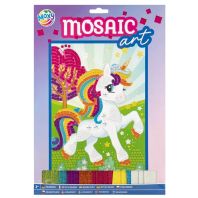 Set Creativ Arta MOZAIC A4 cu sclipici - Unicorn