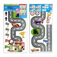 Sticker pentru perete Traseu Rally cu vehicule