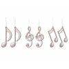 Set 2 buc decoratiune brad Note muzicale - aur roz - 3 modele disponibile