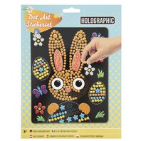 Set creativ de Paste - Lipeste pe numere Stickere holografice - Iepuras - 22x18cm