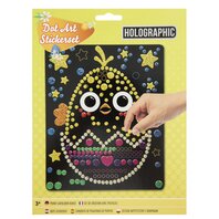 Set creativ de Paste - Lipeste pe numere Stickere holografice - Puiut - 22x18cm