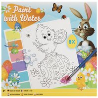 Set creativ de Paste - Picteaza cu apa - Puiut/Iepuras - 8 planse - 20x20cm
