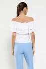 Bluză bumbac cu volane albă BLA0305 thumbnail picture - 