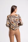 Bluză Caramel casual din vâscoză cu șnur kaki B4435 thumbnail picture - 