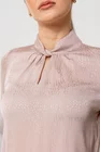 Bluză Caramel cu gât răsucit bej B4511 thumbnail picture - 