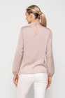 Bluză Caramel cu gât răsucit bej B4511 thumbnail picture - 