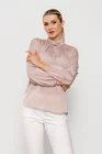 Bluză Caramel cu gât răsucit bej B4511 thumbnail picture - 