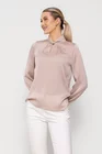 Bluză Caramel cu gât răsucit bej B4511 thumbnail picture - 