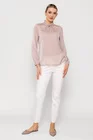 Bluză Caramel cu gât răsucit bej B4511 thumbnail picture - 