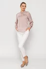 Bluză Caramel cu gât răsucit bej B4511 thumbnail picture - 