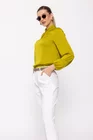 Bluză Caramel cu gât răsucit lime B4511 thumbnail picture - 