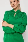 Bluză Caramel cu gât răsucit verde B4511 thumbnail picture - 