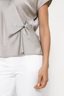 Bluză Caramel cu nod în talie și strasuri gri B4508 thumbnail picture - 