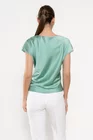 Bluză Caramel cu nod în talie și strasuri verde B4508 thumbnail picture - 