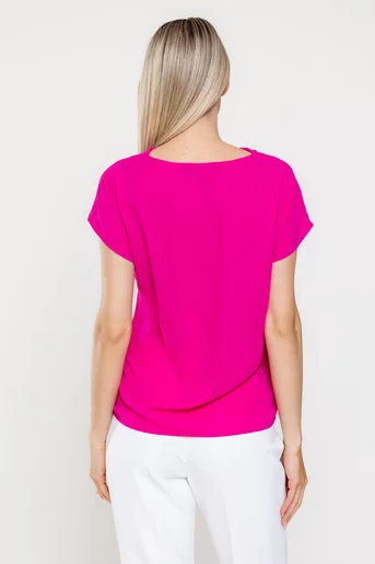 Bluză Caramel guler cazut fucsia B4519